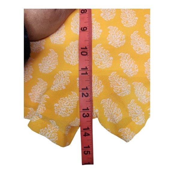 Michael Kors Romper Womens Medium Orange White Ruffle Mini‎ Pleats Elastic Waist - Picture 4 of 6